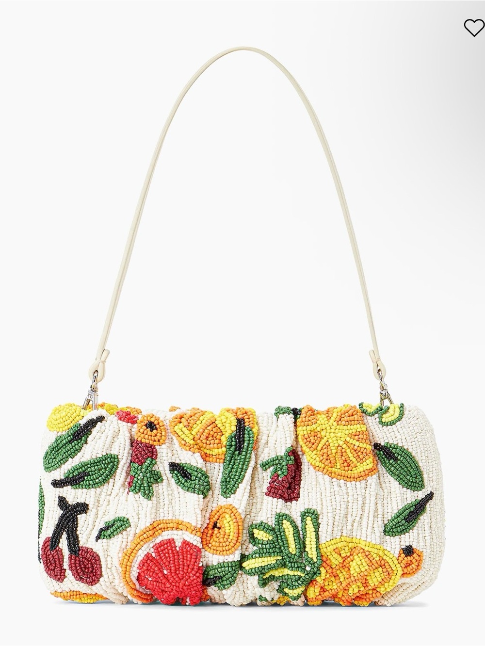 STAUD NWT White Beaded Fruit Bag - Picture 3 of 5
